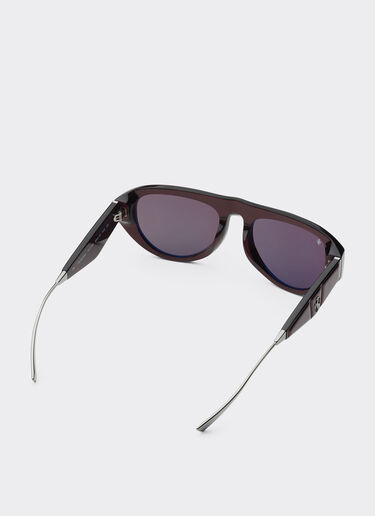 Ferrari Ferrari sunglasses in iridescent burgundy acetate with brown lens Burgundy F1550f