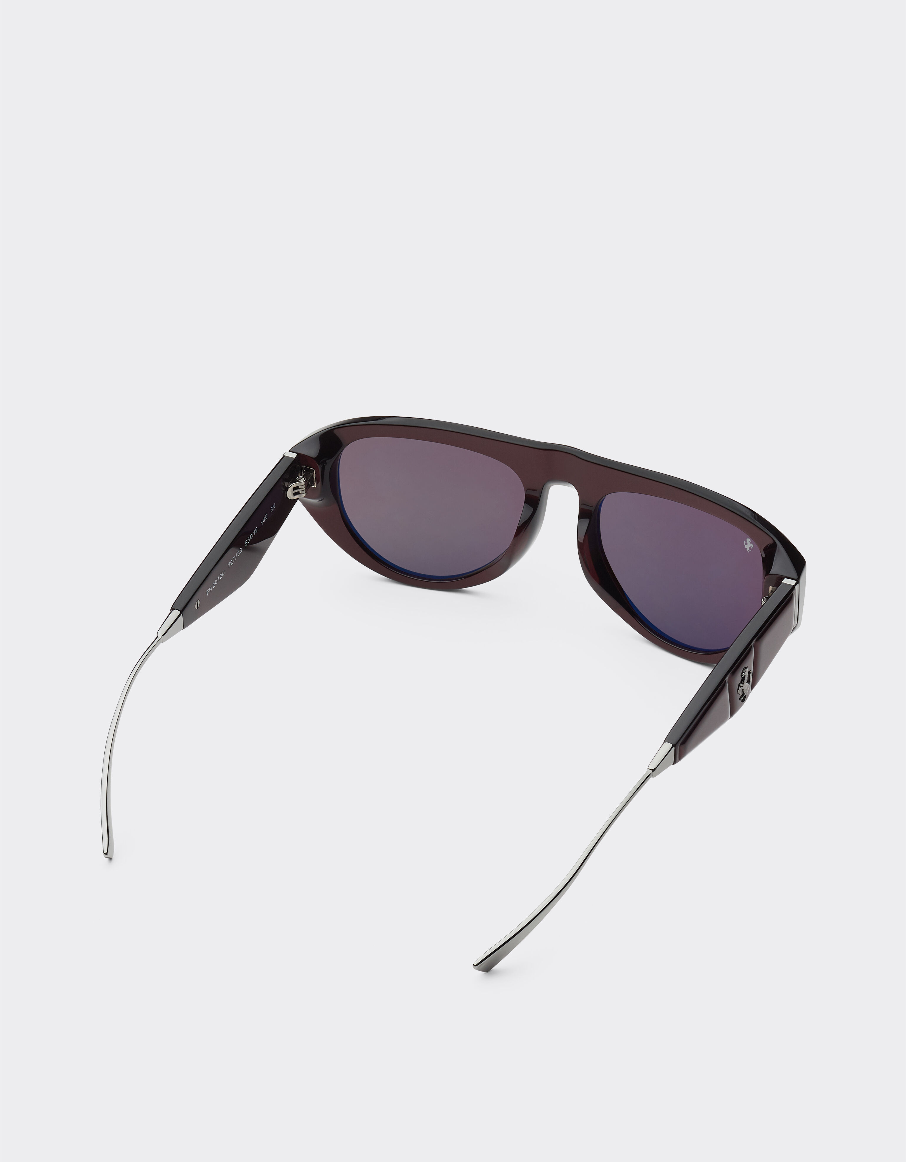 Ferrari Ferrari sunglasses in iridescent burgundy acetate with brown lens Burgundy F1550f