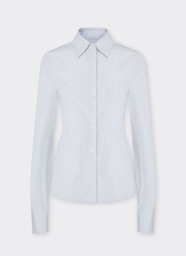 Multistriped cotton shirt Ferrari Multistriped cotton shirt Optical White 49829f