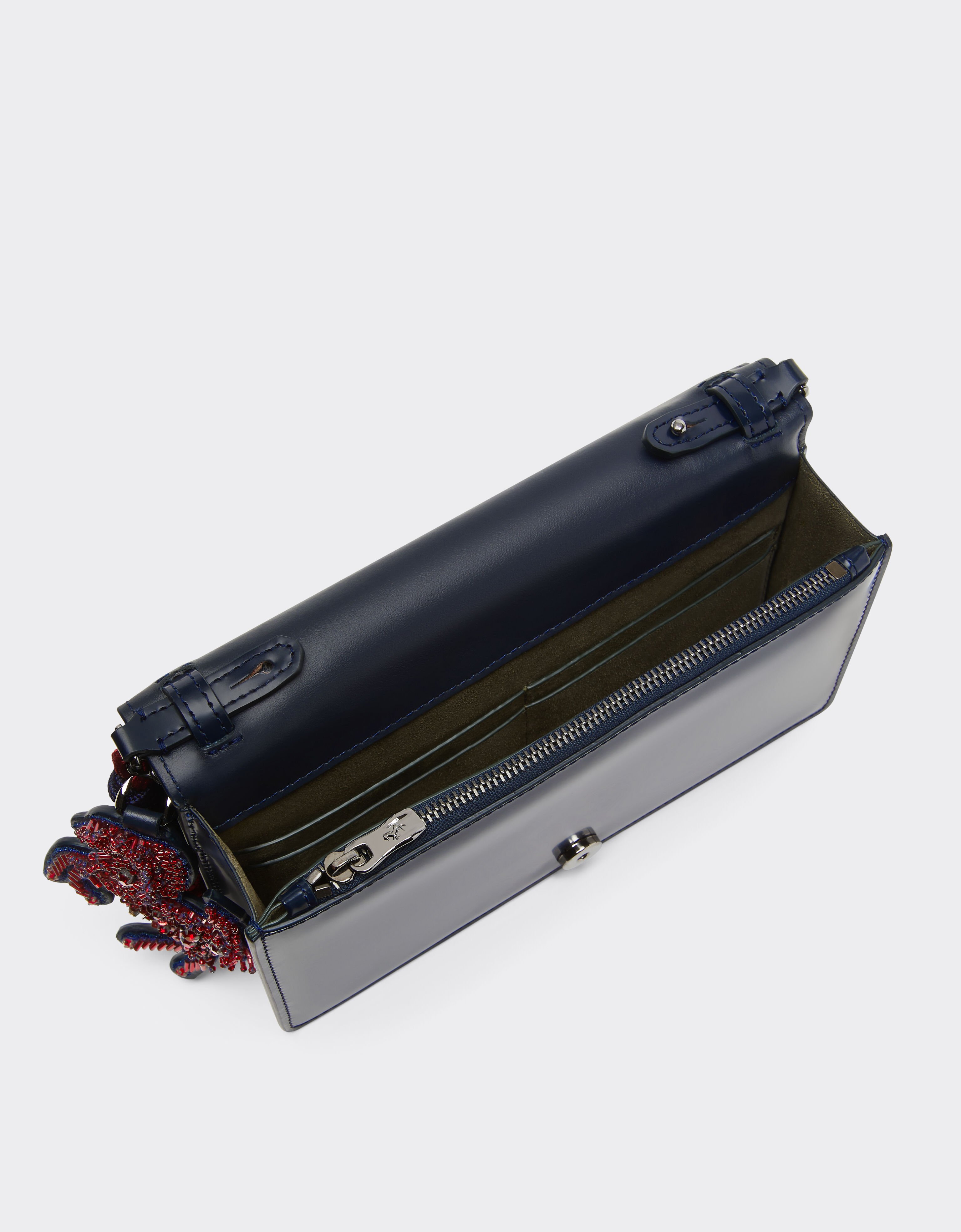 Ferrari Ferrari GT glossy leather wallet Navy 51202f