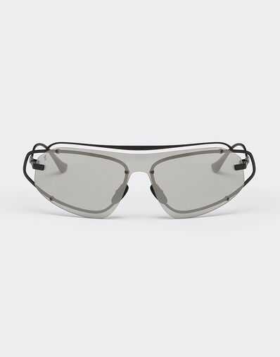 Ferrari Ferrari sunglasses in matt black titanium with silver gradient mirror grey shield Black Matt LA02Rf