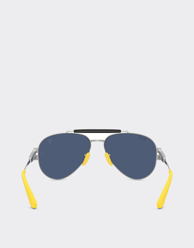 Ferrari Ray-Ban for Scuderia Ferrari RB3762M en métal argenté avec lentilles bleues Argent LA01Bf