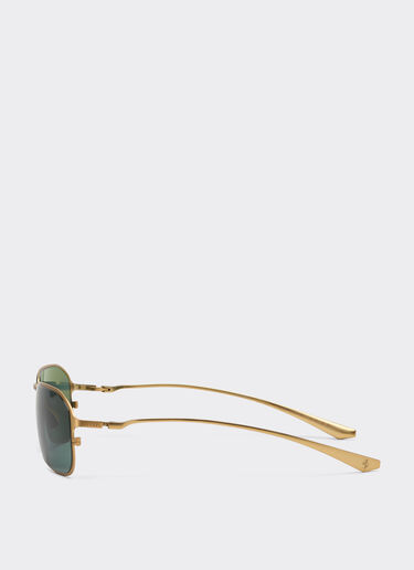 Matte gold titanium sunglasses with dark green lenses Ferrari Matte gold titanium sunglasses with dark green lenses Oro Satinato LY0SG1264EXT0001f
