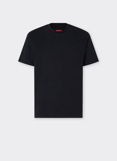 Cotton T-shirt with Ferrari logo Ferrari Cotton T-shirt with Ferrari logo Black 50847f