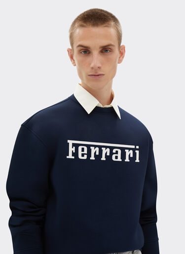 Ferrari Sweatshirt with Ferrari logo print Navy 20518f