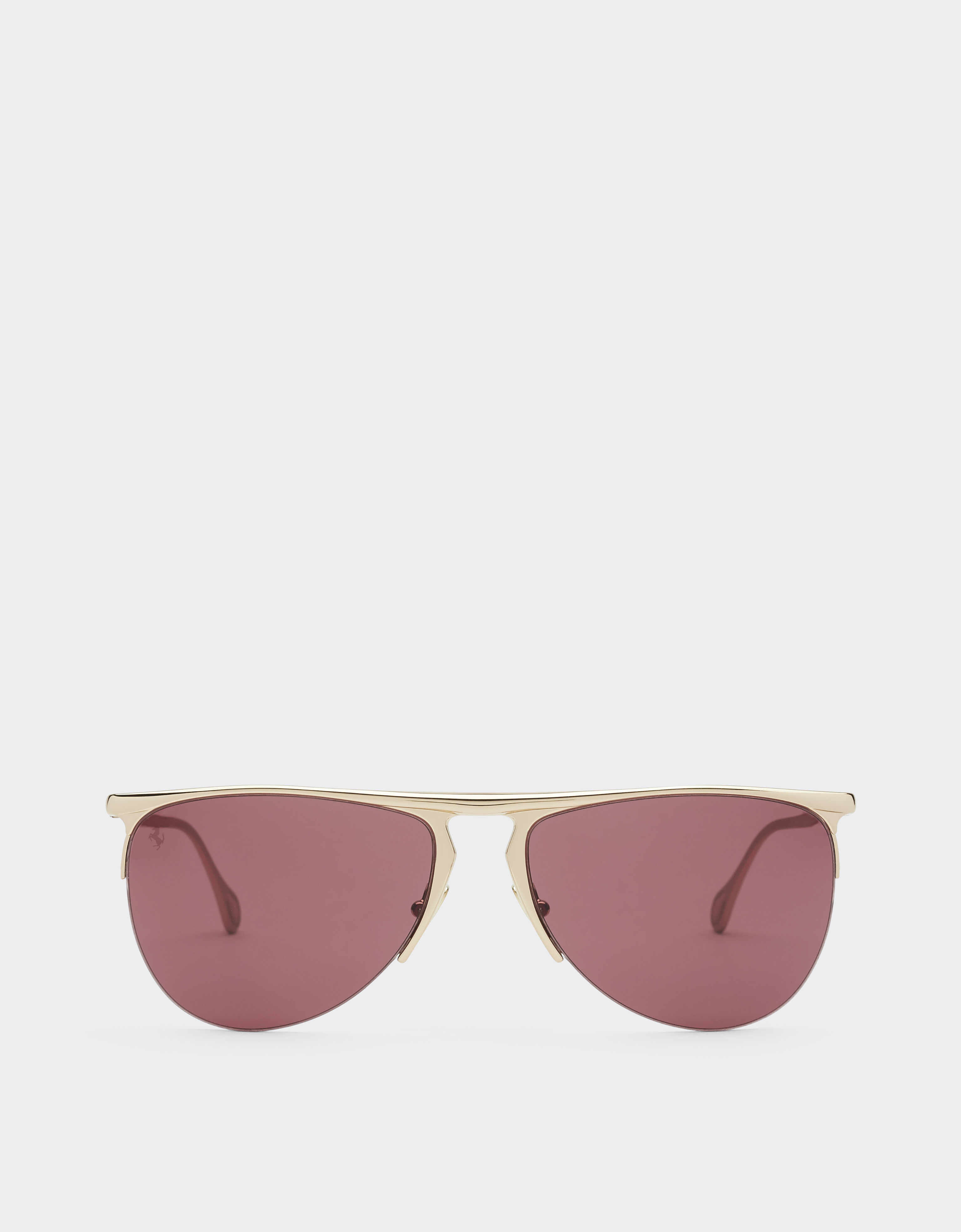 Ferrari Ferrari sunglasses in gold-tone metal with exclusive burgundy lens Gold F1533f