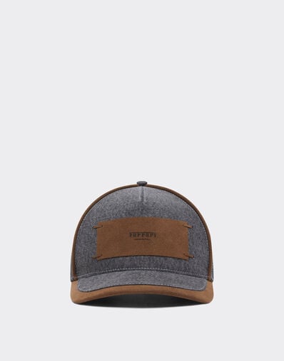 Ferrari Denim and Alcantara®baseball cap Granite Gray 50186f