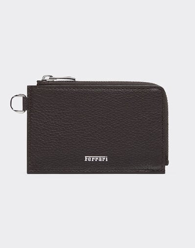 Ferrari Leather card holder Marrone Scuro 50883f