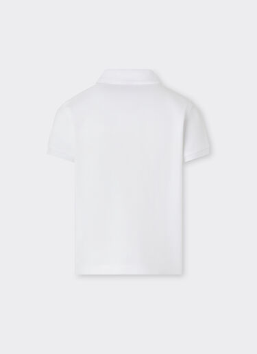 Polo de algodón orgánico con logotipo Ferrari Ferrari Polo de algodón orgánico con logotipo Ferrari Blanco óptico 22760fK