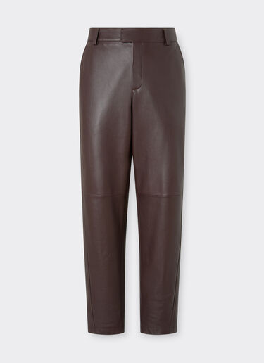 Leather chino pants Ferrari Leather chino pants Espresso 49463f