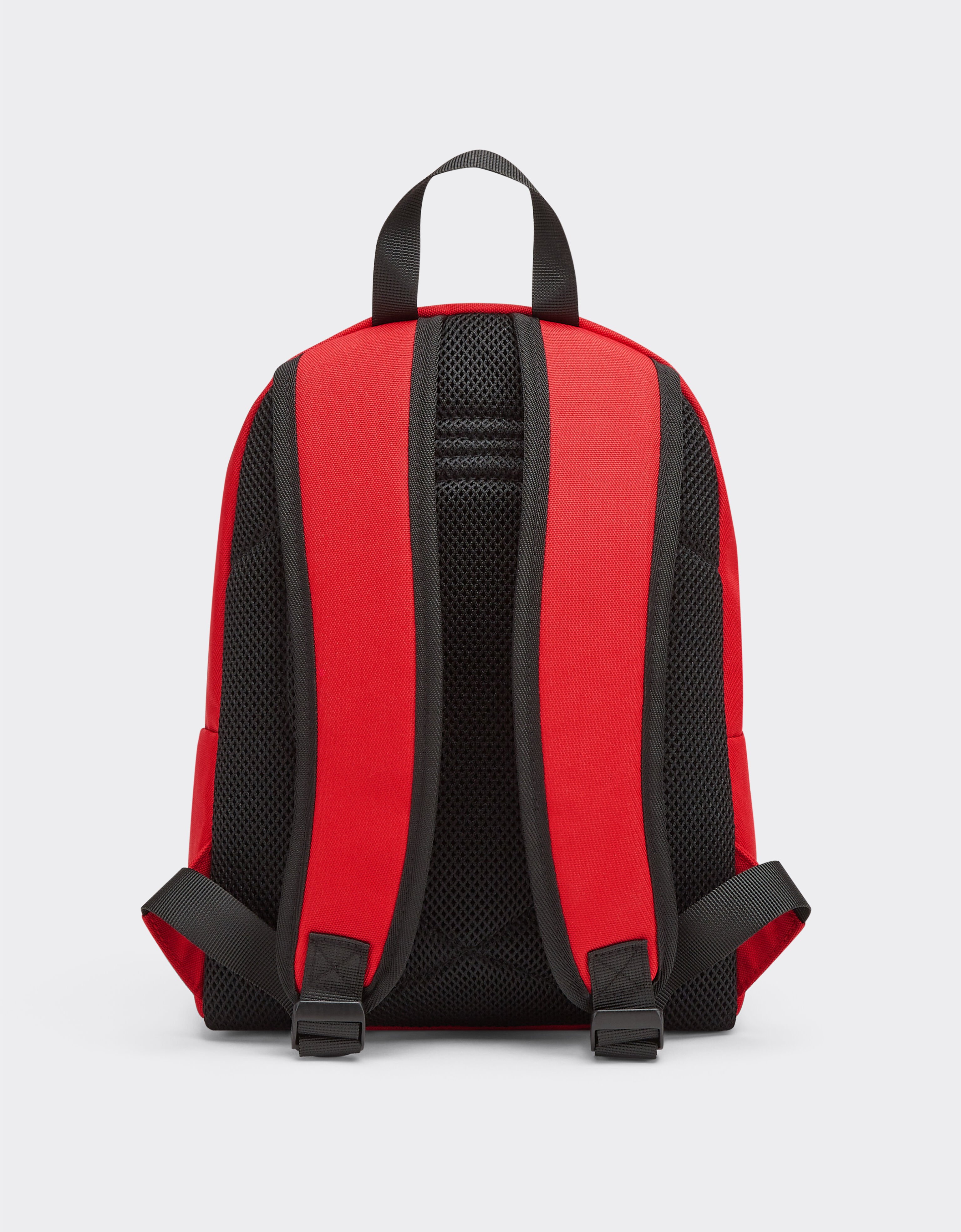 Mini technical fabric backpack with Ferrari Scudetto kids in Rosso