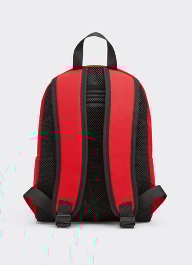 Ferrari Mini technical fabric backpack with Ferrari Scudetto Rosso SBNBP0003HMM0017f