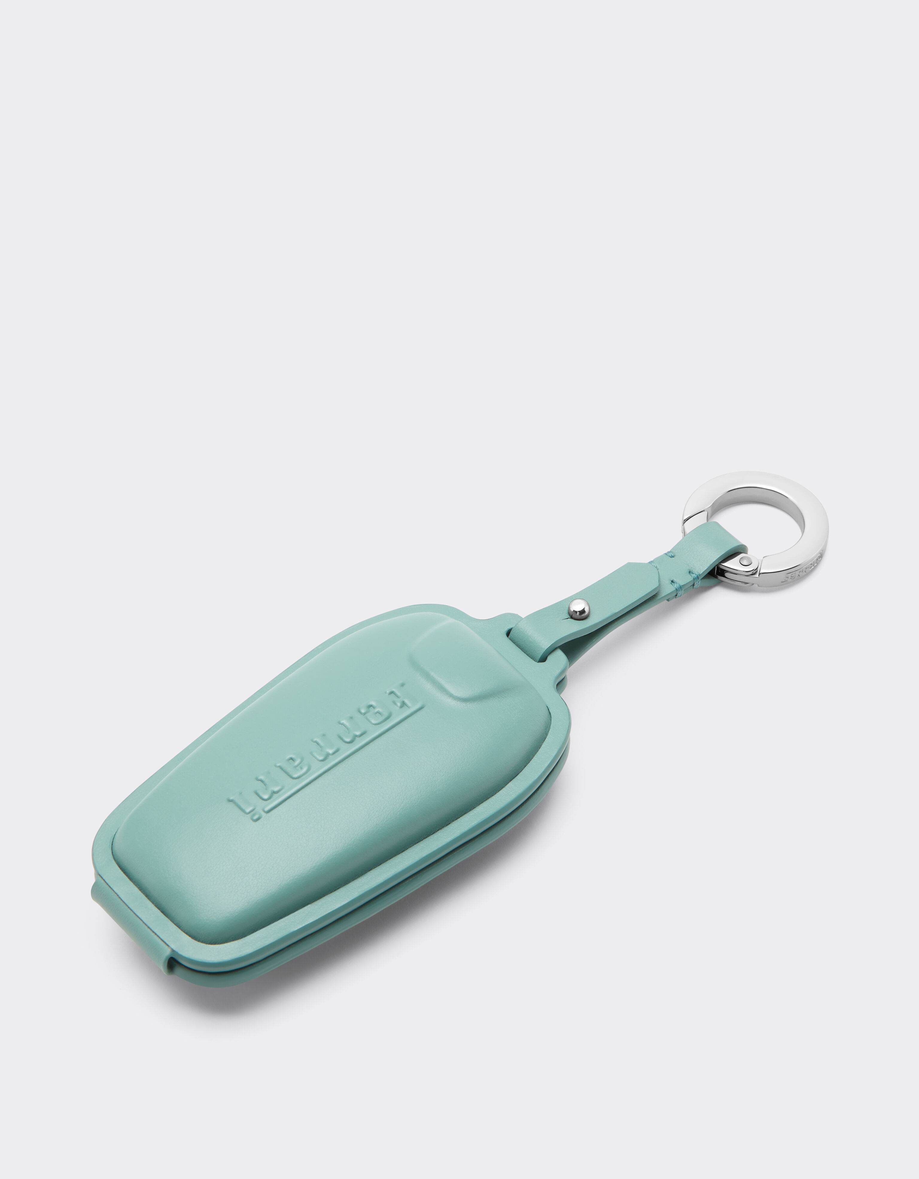 Ferrari Leather key ring with Ferrari logo Granite Green 50584f
