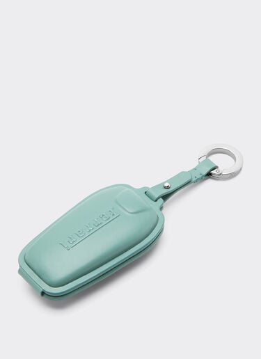 Ferrari Leather key ring with Ferrari logo Granite Green 50584f