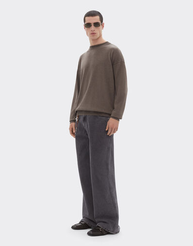 Ferrari Cotton and silk sweater with Ferrari logo Clay 50816f