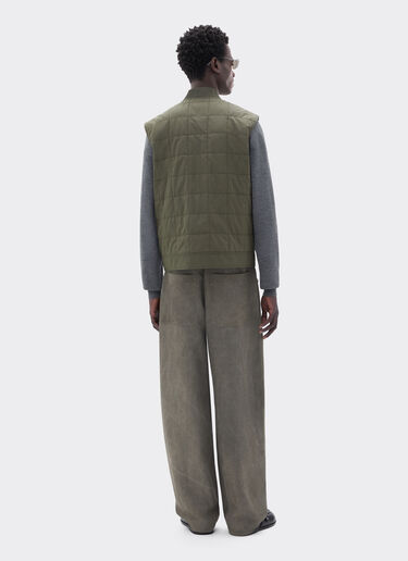 Padded technical nylon vest Ferrari Padded technical nylon vest Verde Cachi CWMVT0003WNY0001f