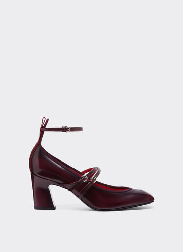 Ferrari Leather Mary Jane pumps Cherry 22732f