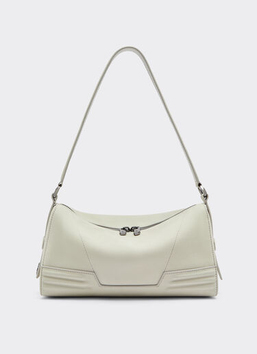Ferrari Ferrari GT soft shoulder bag in nubuck leather Ecru 22118f