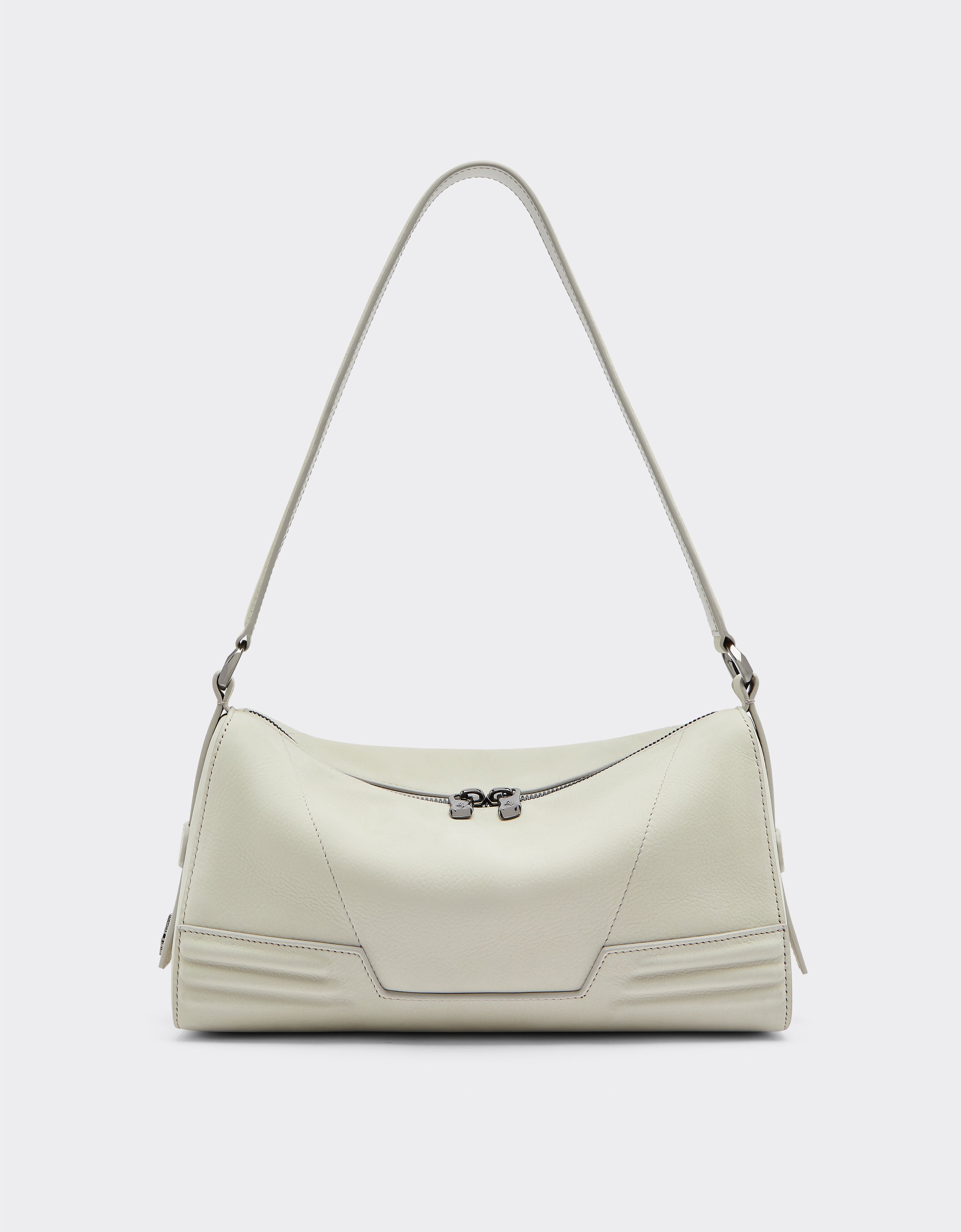 Ferrari Ferrari GT soft shoulder bag in nubuck leather Ecru 22118f