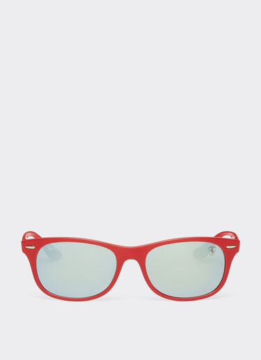 Ferrari Ray-Ban für Scuderia Ferrari Sonnenbrille 0RB4607M in Mattrot mit grünen Gläsern mit silberfarbener Verspiegelung Rot F1298f