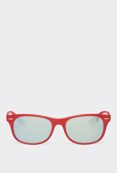 Ferrari Ray-Ban for Scuderia Ferrari 0RB4607M matt red sunglasses with silver mirror green lenses Black F1199f