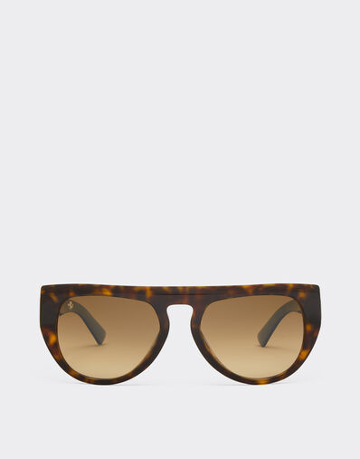 Ferrari Ferrari sunglasses in havana acetate with polarised lenses Black Matt F1251f
