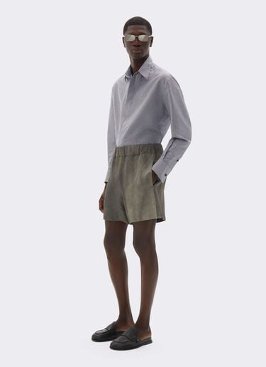 Pantalones cortos de cady con efecto lavado Ferrari Pantalones cortos de cady con efecto lavado Olive green CWMTR0038WVI0005f