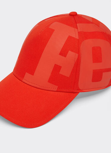 Ferrari Baseball cap in cotone con stampa Rosso Dino 21345f