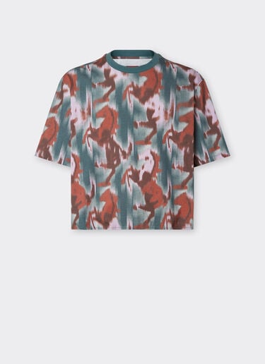 Camiseta con estampado Cavallino Ikat Ferrari Camiseta con estampado Cavallino Ikat Azul pavo real 22511f