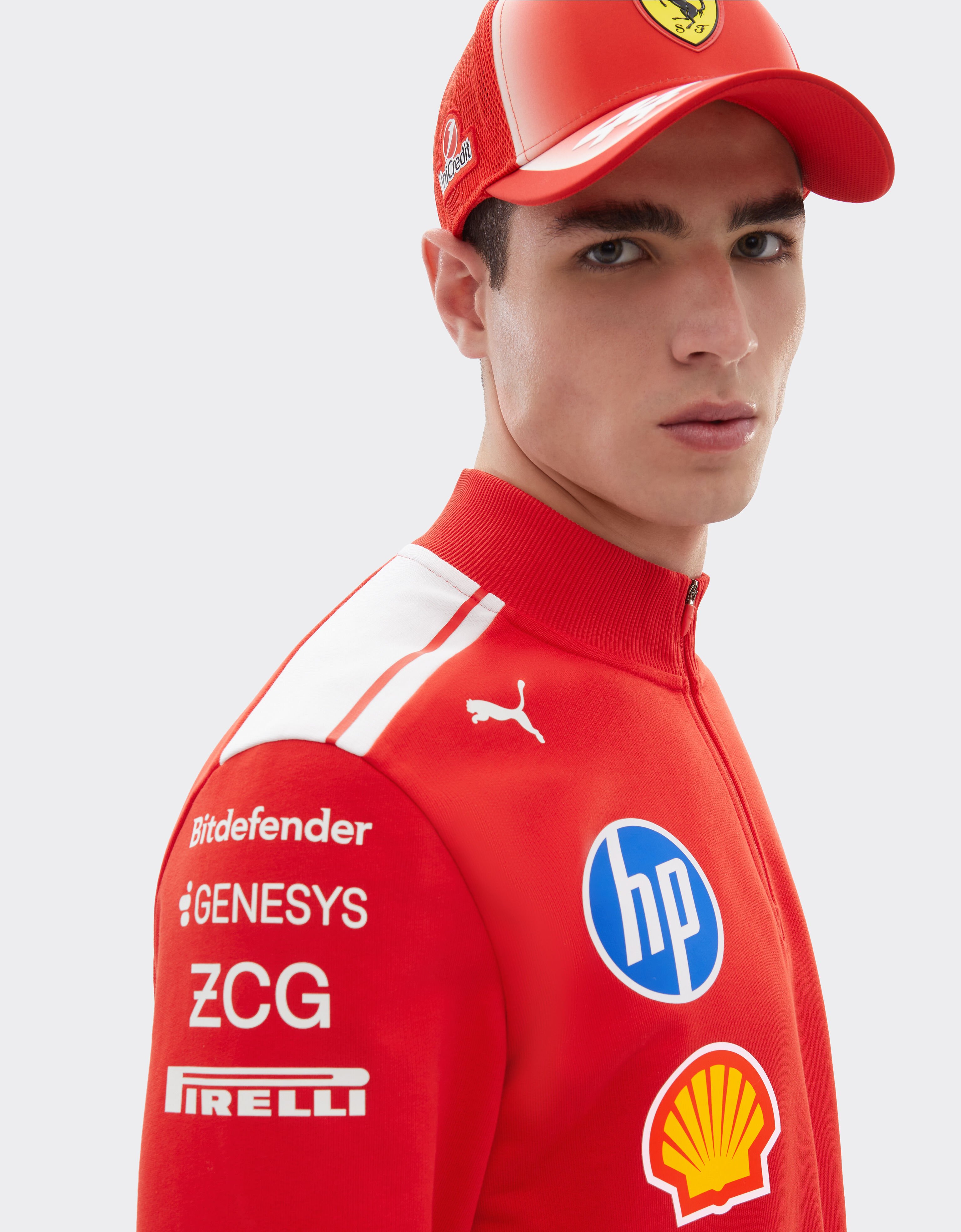 Ferrari Sweat-shirt à demi-zip Replica 2026 Puma pour Scuderia Ferrari HP Rouge LA0H9f