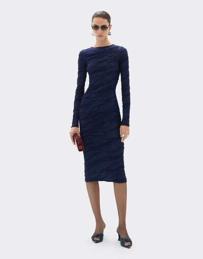 Ferrari Robe en laine et coton Bleu marine 21032f