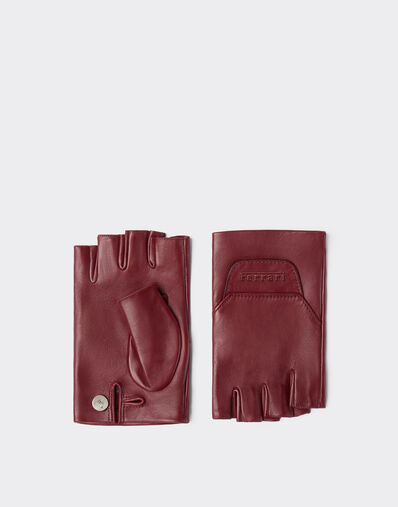 Ferrari Fingerless leather gloves Maison Red 49852f