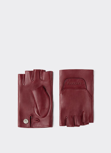 Ferrari Fingerless leather gloves Maison Red 49852f