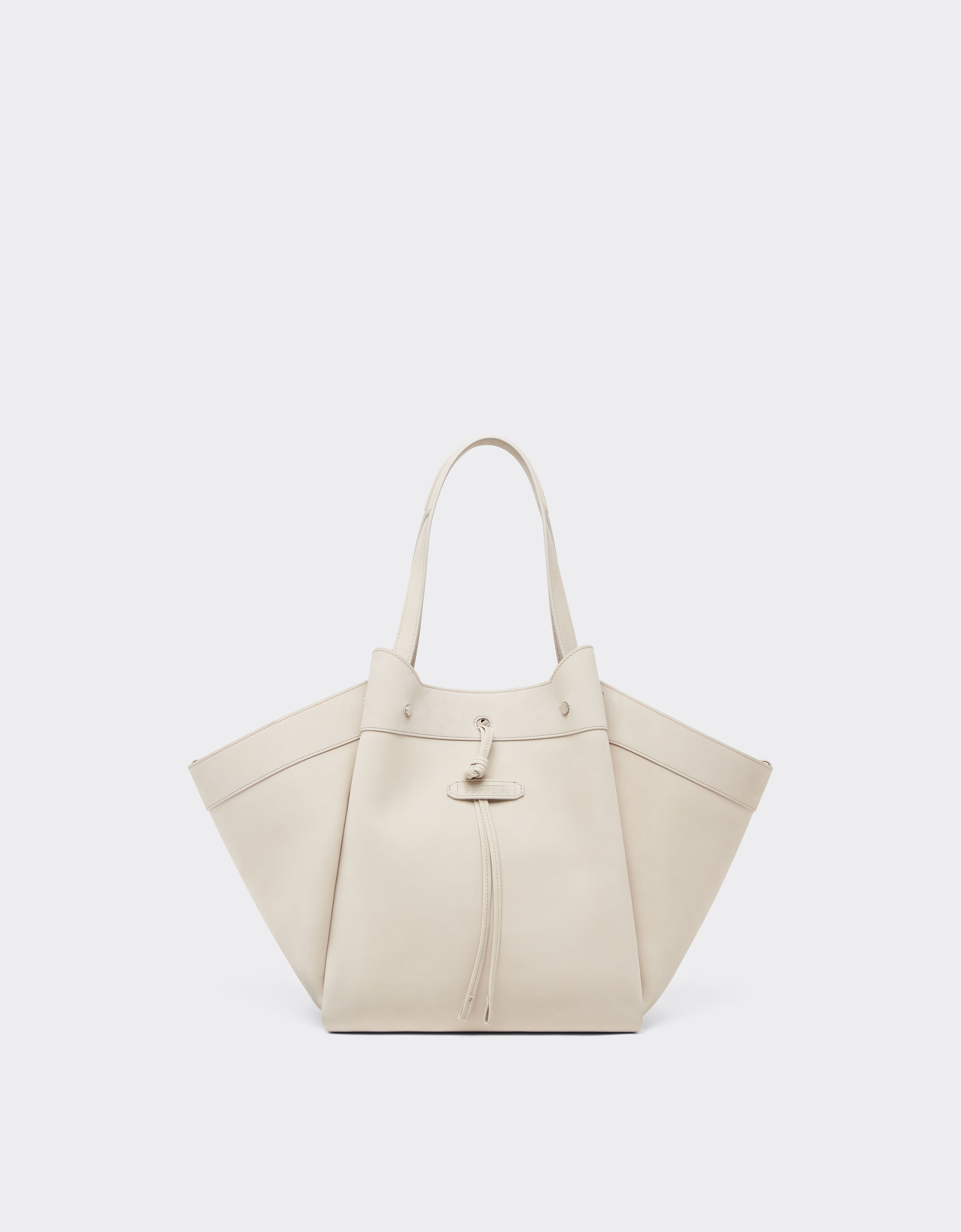 Ferrari Large tote bag in nubuck leather Ecru 22298f