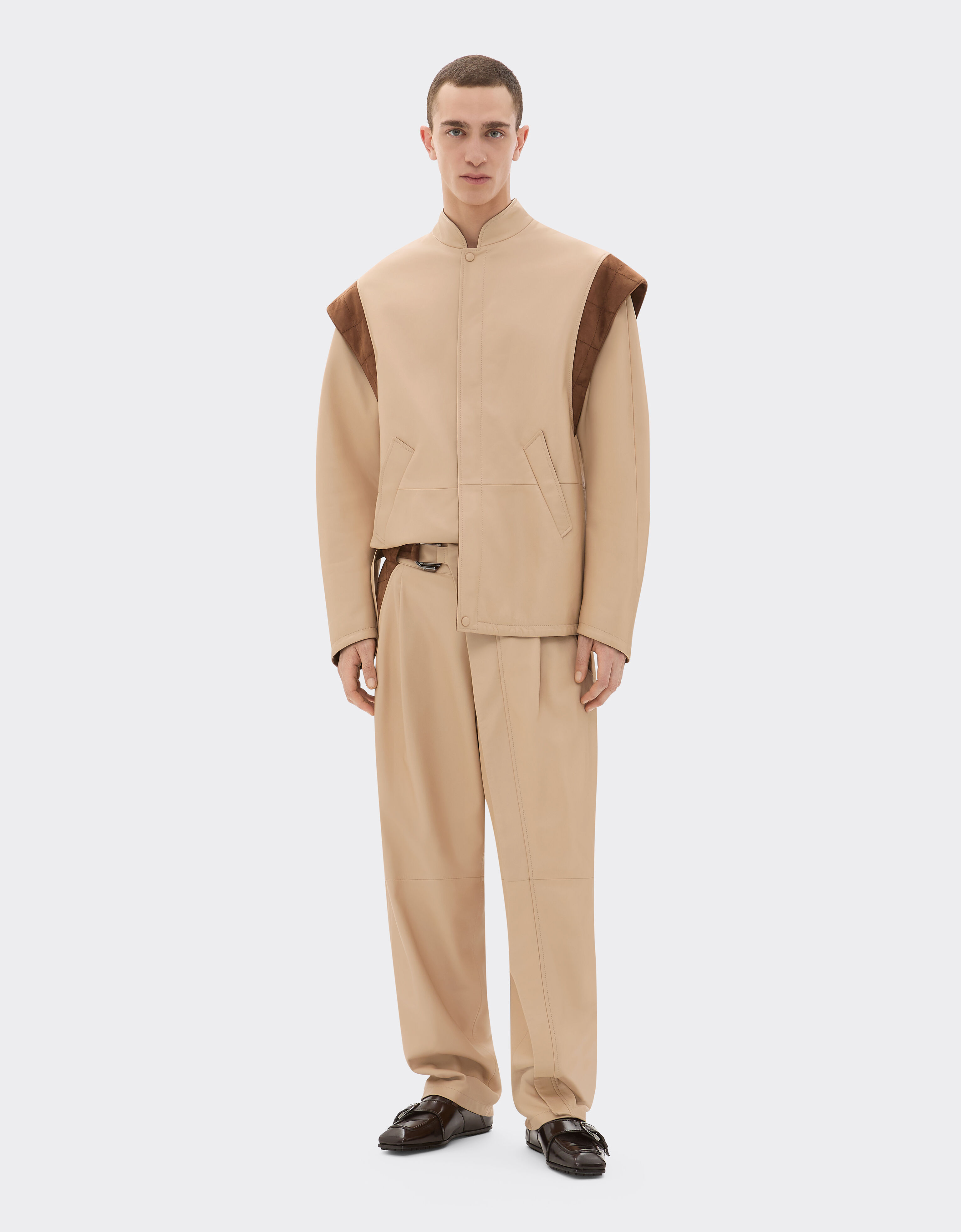 Ferrari Jacket in semi-matte nappa leather Chalk 22498f