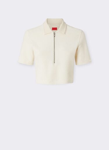 Polo de felpa bouclé con mezcla de algodón Ferrari Polo de felpa bouclé con mezcla de algodón Avorio CJWPO0007JCO0054f