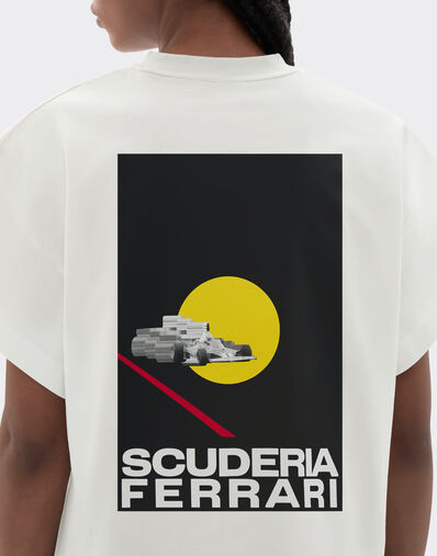  T-shirt with Scuderia Ferrari graphic Avorio SJWTH0084JCO0024f