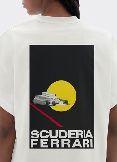  T-Shirt mit Scuderia-Ferrari-Grafik Avorio SJWTH0084JCO0024f