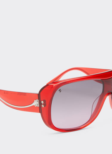 Ferrari Ferrari sunglasses in transparent red acetate with pink to red gradient lenses Red F1271f