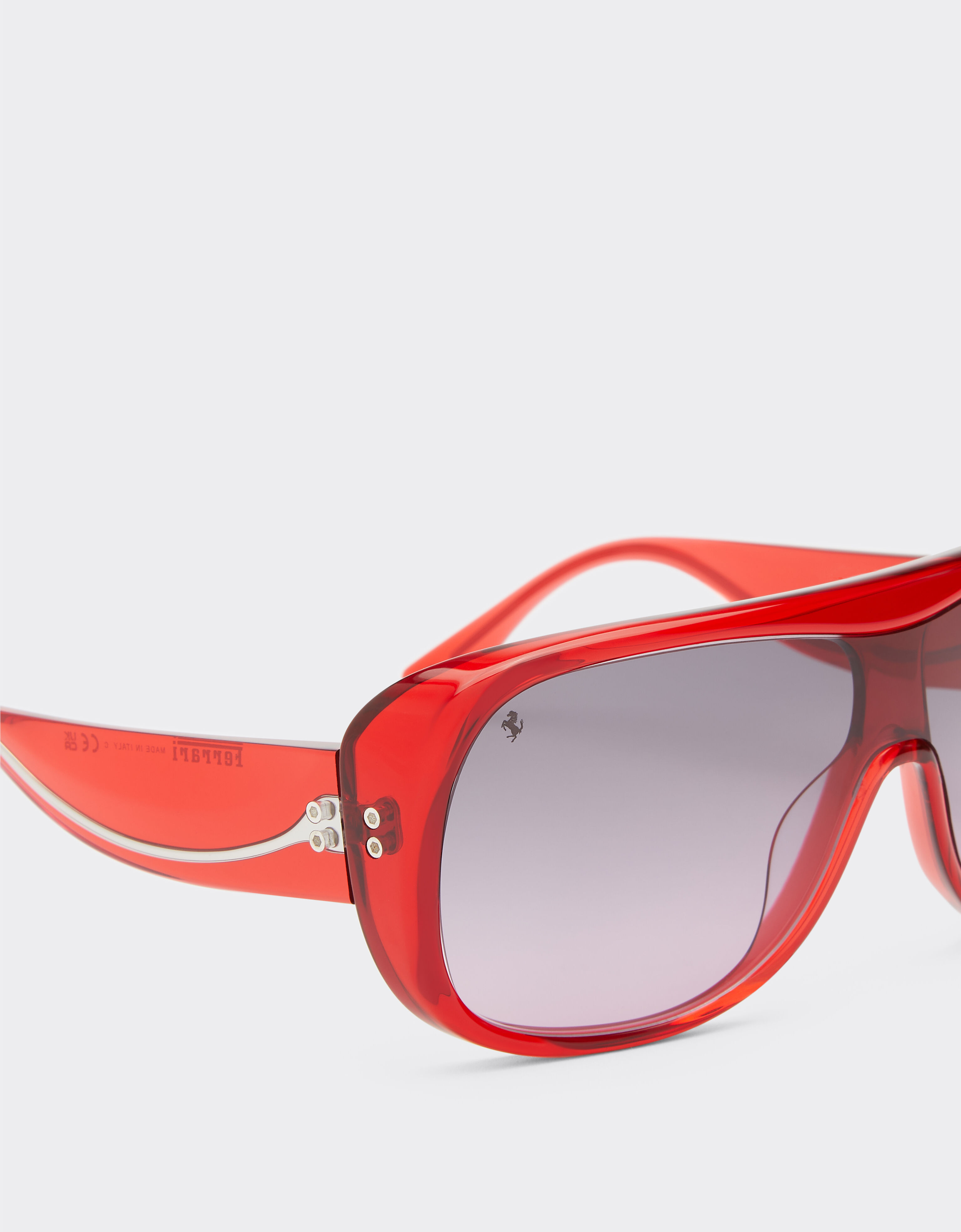 Ferrari Ferrari sunglasses in transparent red acetate with pink to red gradient lenses Red F1271f