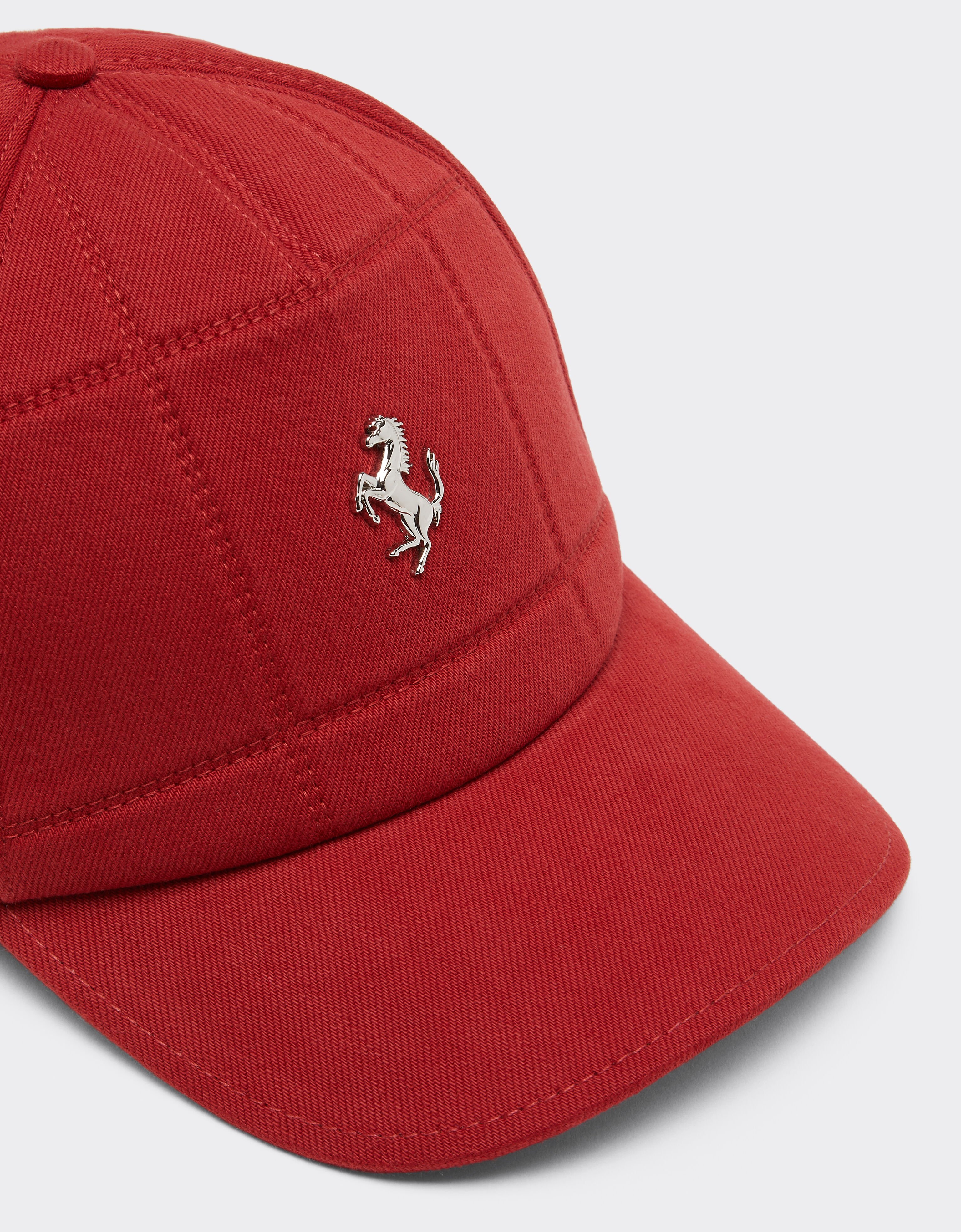 Ferrari Cotton baseball cap with Prancing Horse Maison Red 50248f