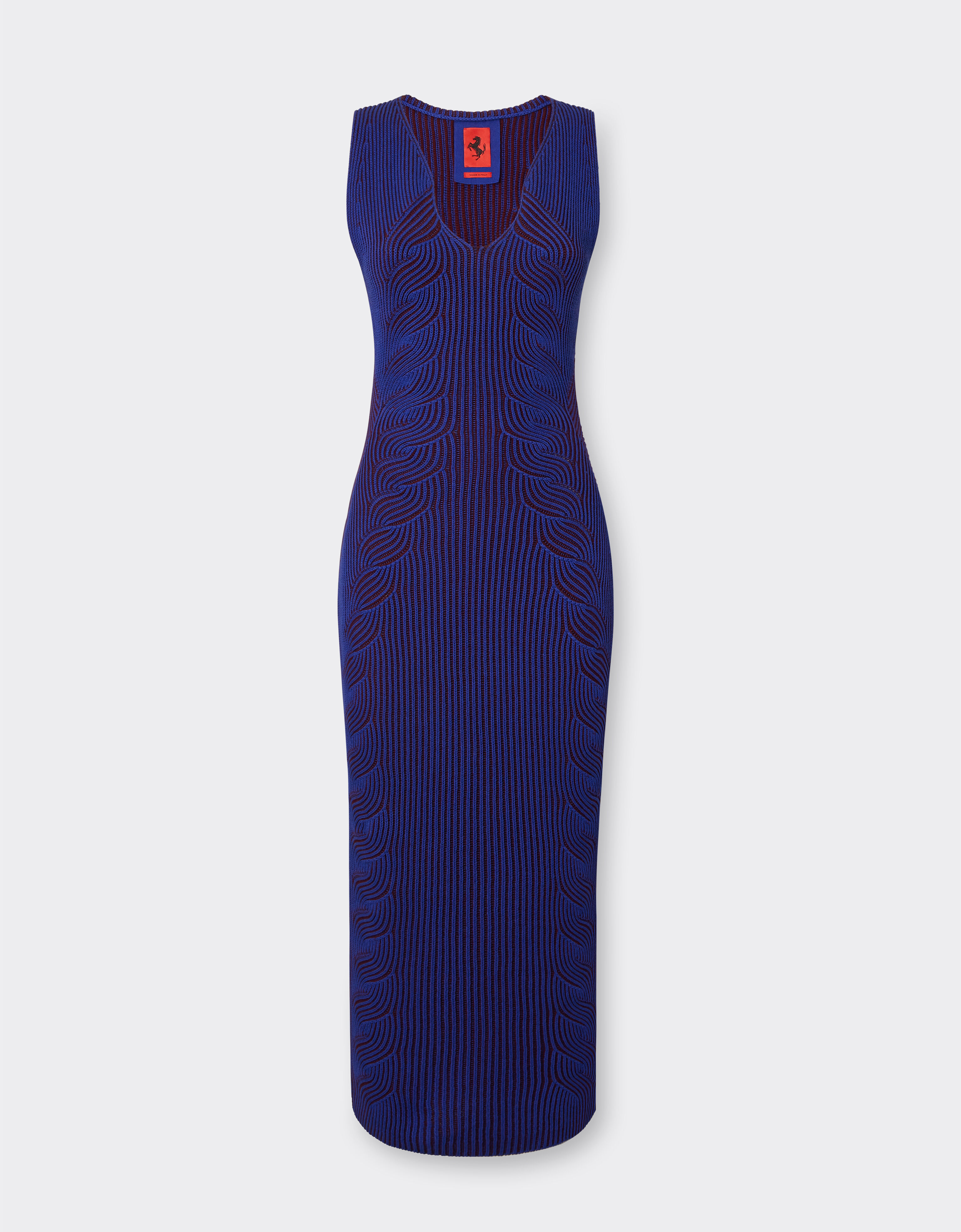 Ferrari Knit dress with circuit motif Aquamarine 21232f