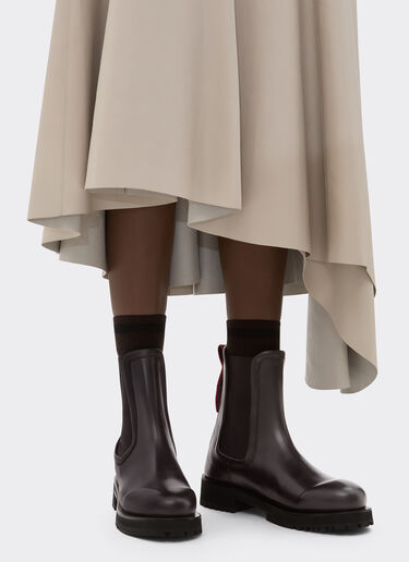 Chelsea boot in matte leather Ferrari Chelsea boot in matte leather Mahogany 49156f