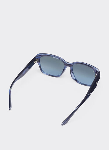 Ferrari Ferrari sunglasses in striped blue acetate with polarised gradient blue lenses Blu Scozia LA031f