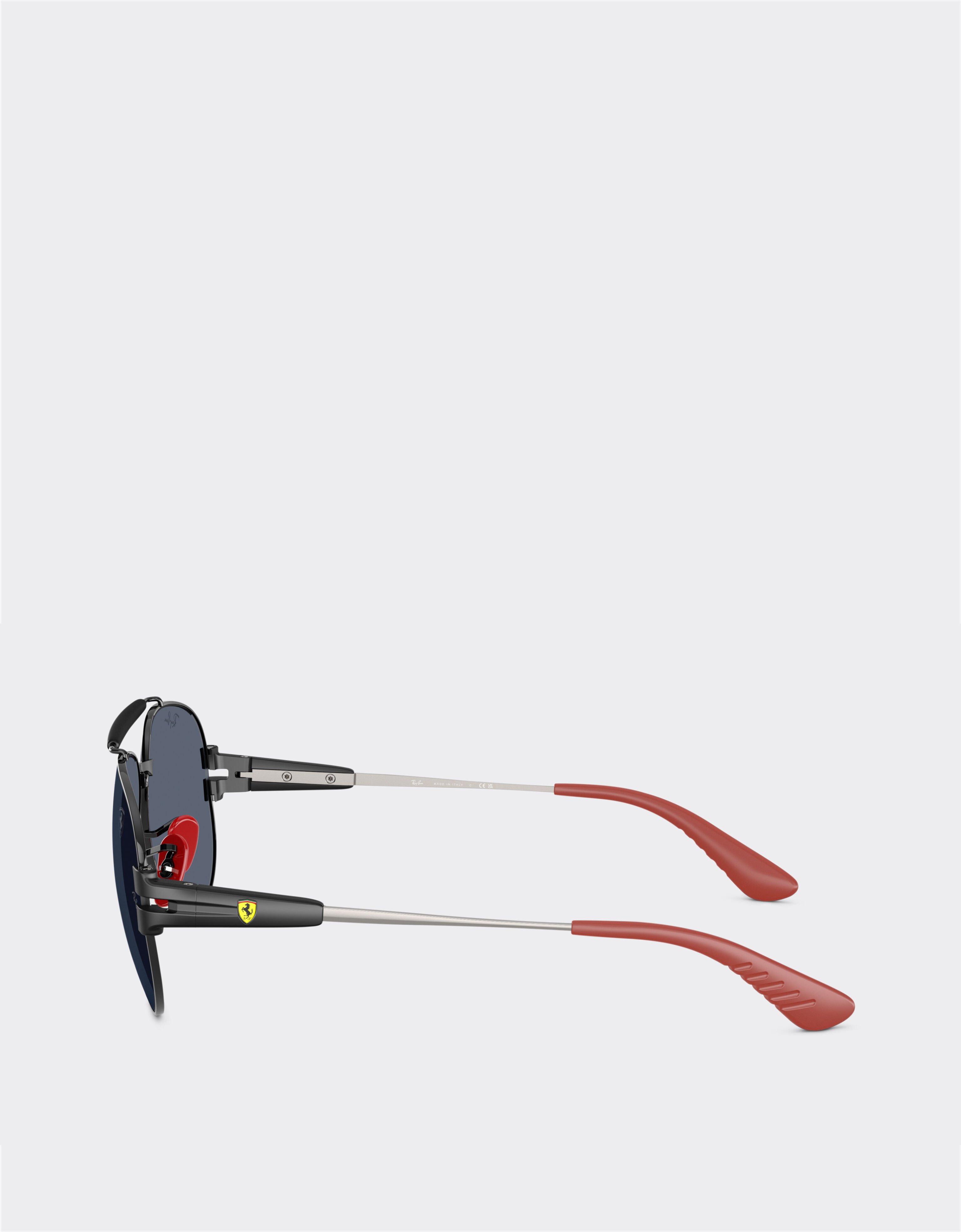 Ferrari Ray-Ban for Scuderia Ferrari RB3762M in black metal with dark grey lenses Black LA01Af