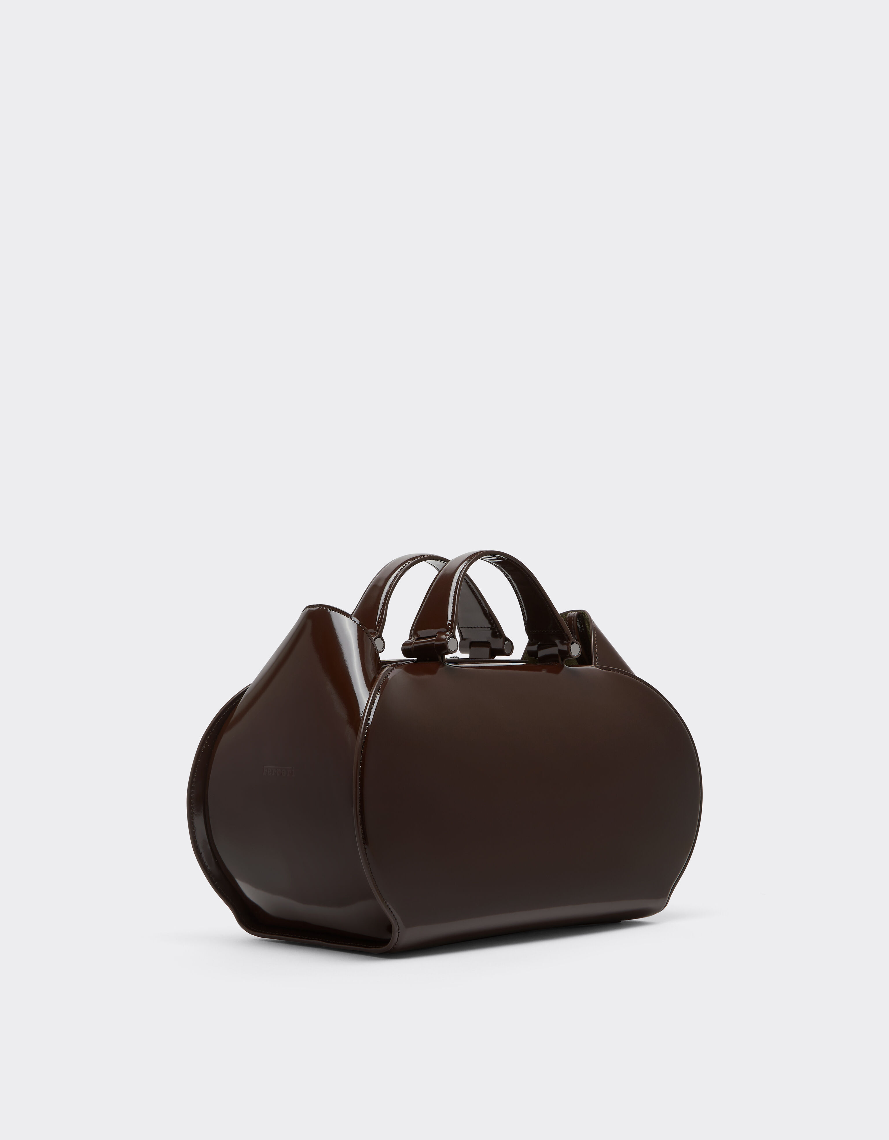 Ferrari Ferrari Dino bowling bag in shiny leather Espresso 49232f