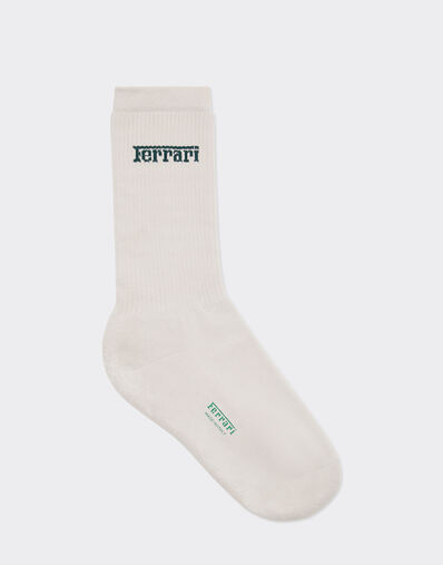 Ferrari Cotton socks with jacquard logo Navy 22314f