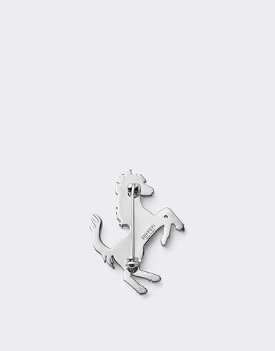 Prancing Horse Rhinestone Brooch Ferrari Prancing Horse Rhinestone Brooch Silver CGWSP0002JU00005f