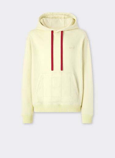 Ferrari Cotton and cashmere hoodie Iris Yellow 49940f