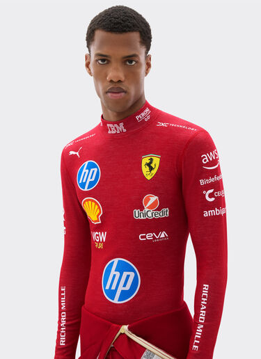 Ferrari Charles Leclerc Puma racing undersuit for Scuderia Ferrari Red LA08Of